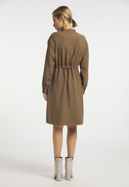 DreiMaster Vintage Mini Jurken Jurk Dames Lichtbruin