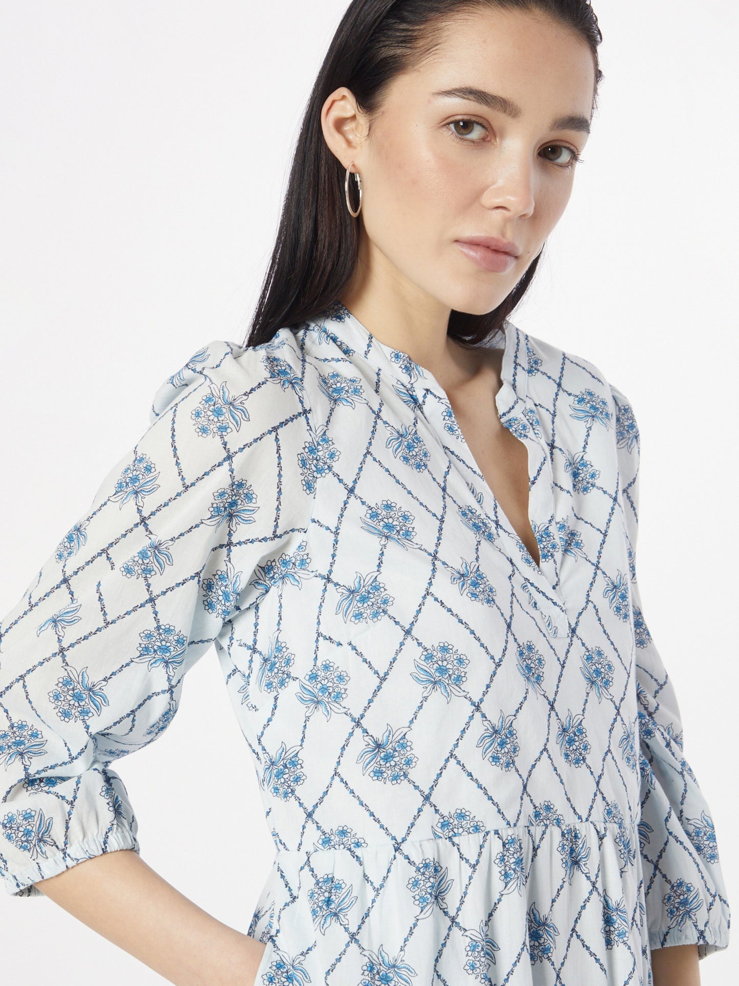 Noa Noa Midi Jurken Jurk Lotta Dames Blauw / Marine