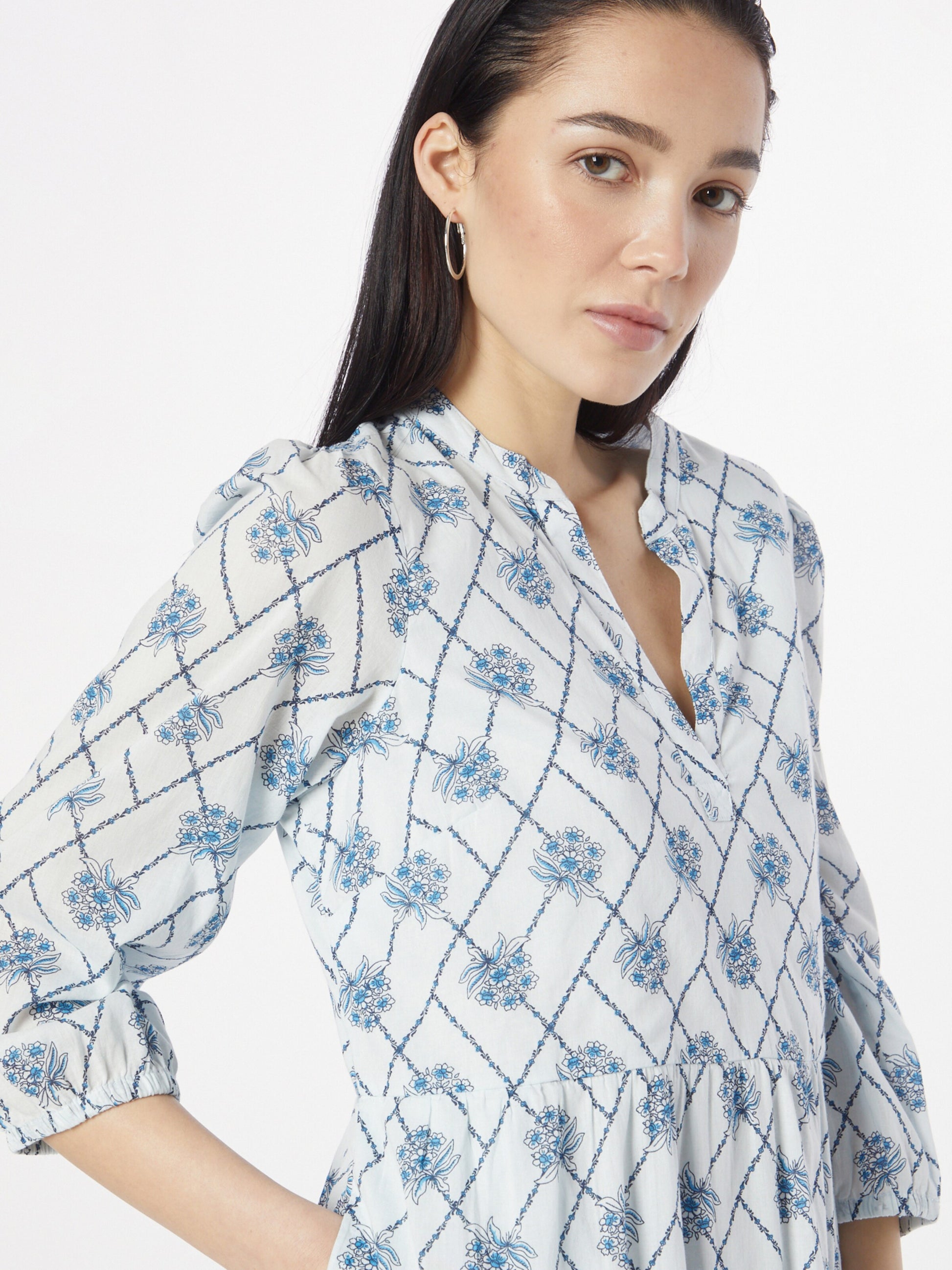 Noa Noa Midi Jurken Jurk Lotta Dames Blauw / Marine