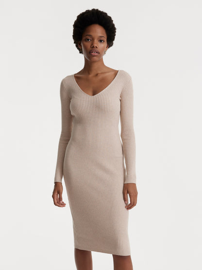 EDITED Maxi Jurken Jurk JUNA Dames Beige