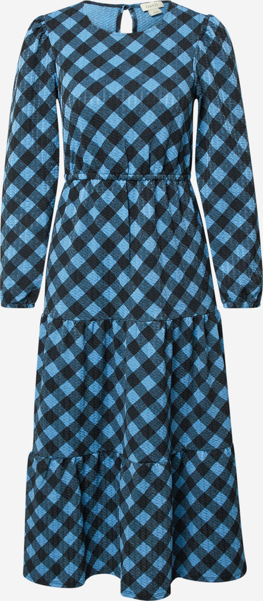 Oasis Midi Jurken Jurk Dames Smoky Blue / Nachtblauw