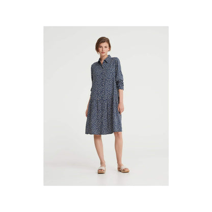 OPUS Blousejurken Blousejurk Wilio Dames Donkerblauw
