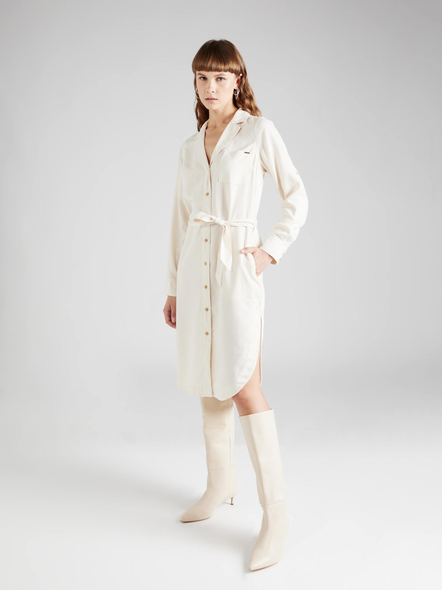 Pepe Jeans Blousejurken Blousejurk EDAN Dames Ivoor