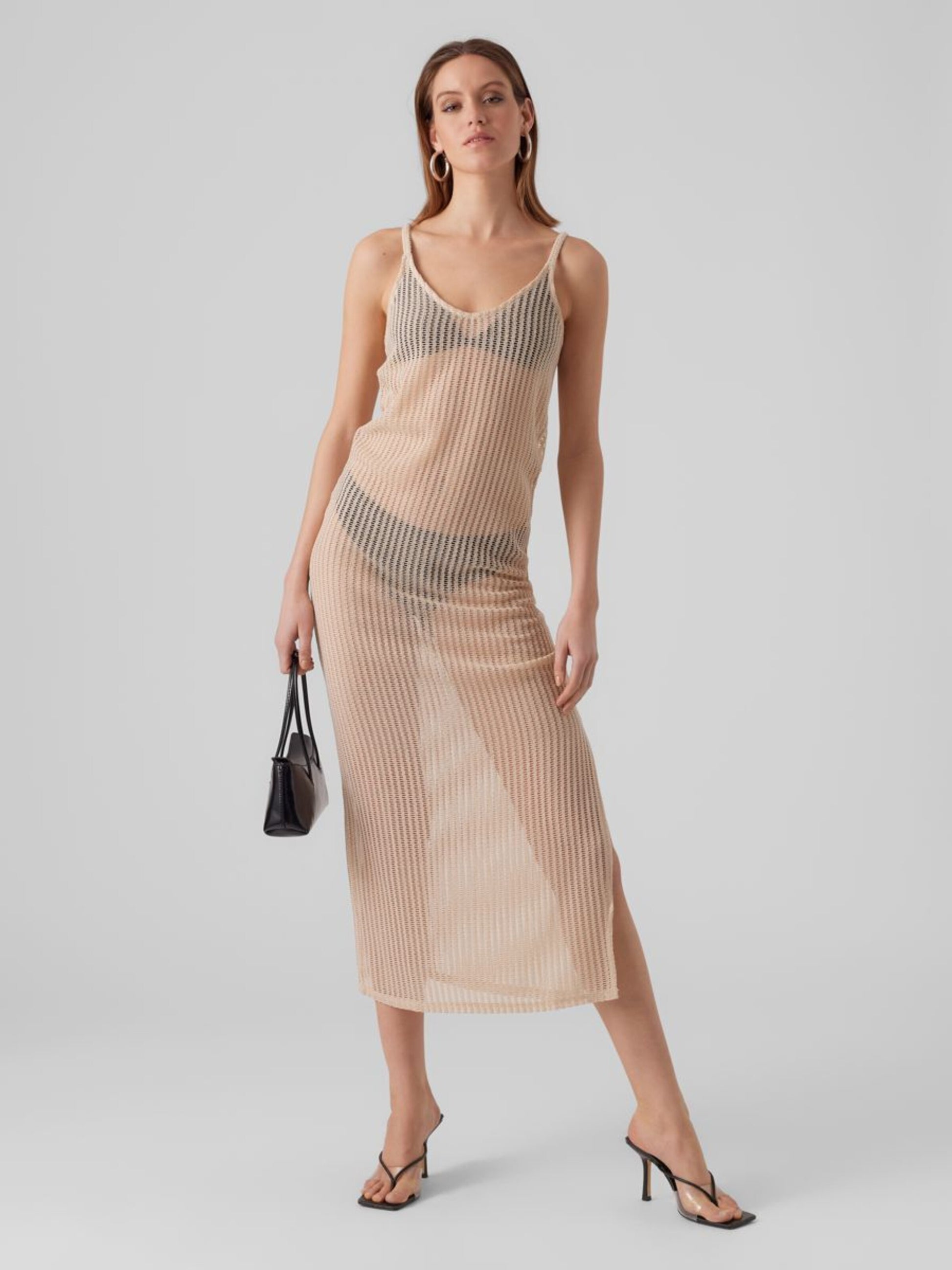 Vero Moda Maxi Jurken Jurk Dames Beige