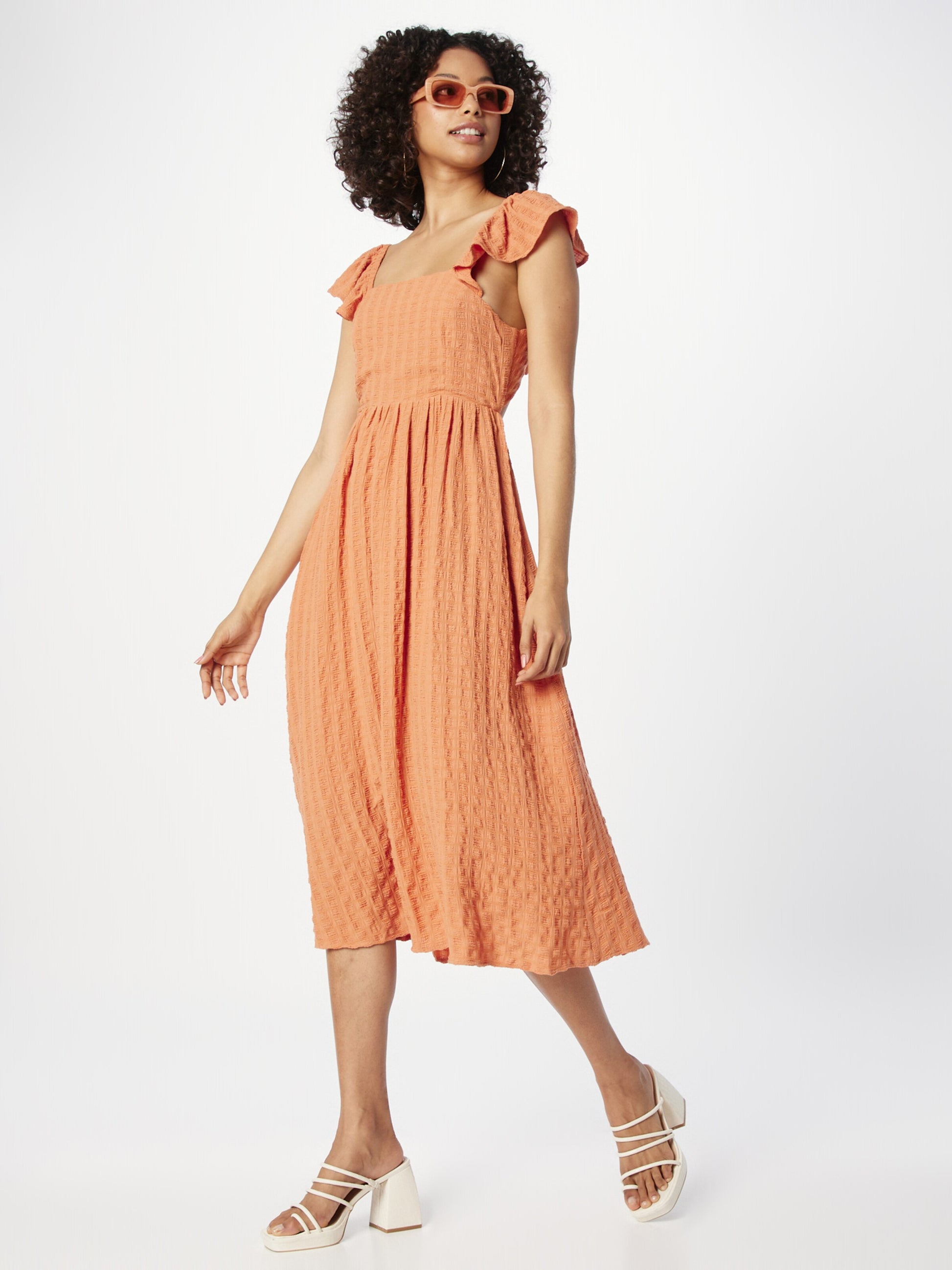 Compania Fantastica Midi Jurken Jurk Dames Oranje