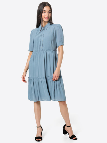 Rich&royal Blousejurken Blousejurk Dames Smoky Blue