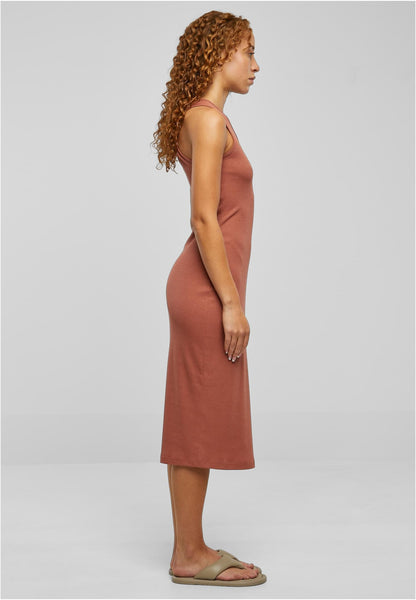 URBAN CLASSICS Midi Jurken Jurk Dames Roestrood