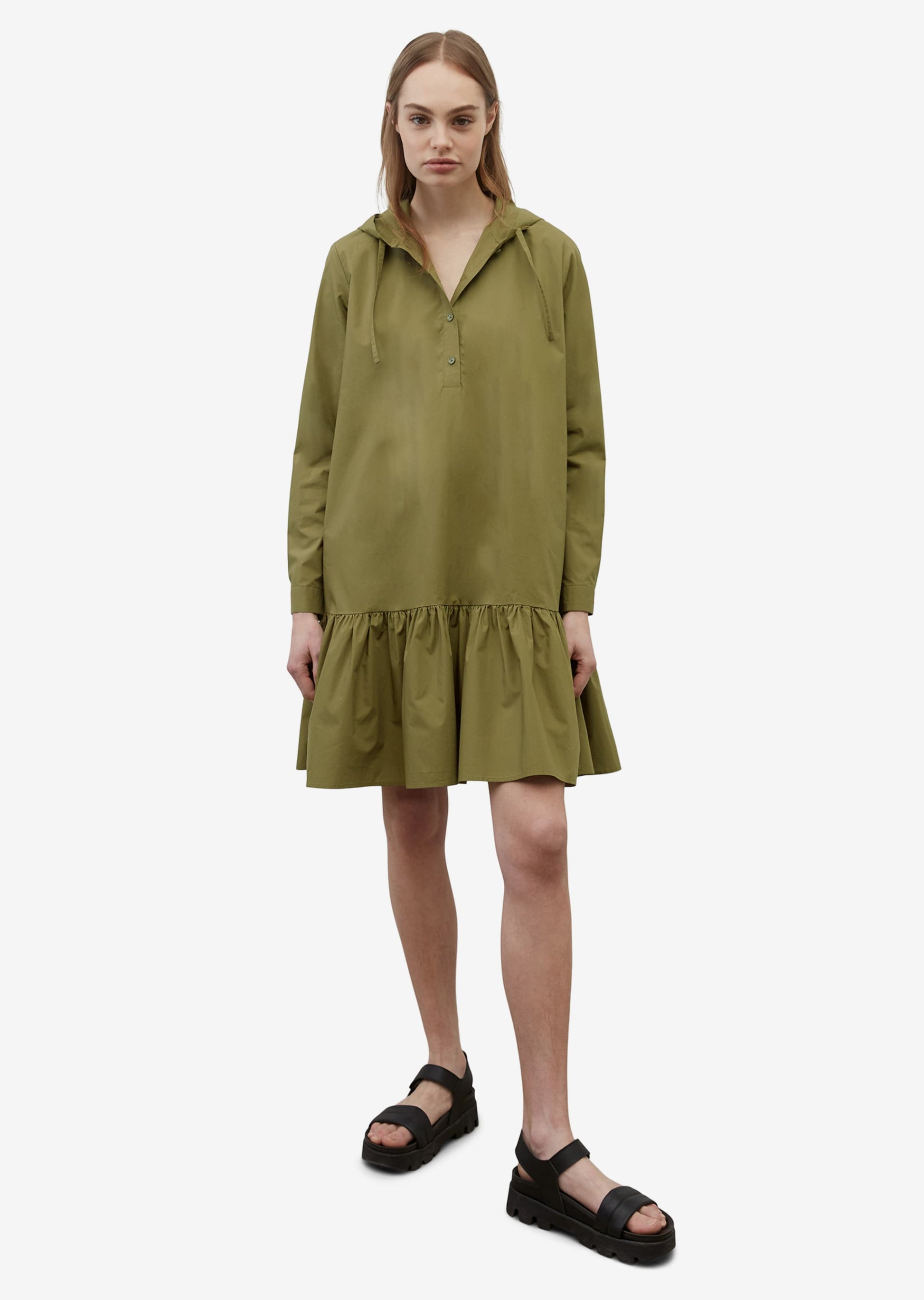 Marc O'Polo DENIM Blousejurken Blousejurk Dames Kaki