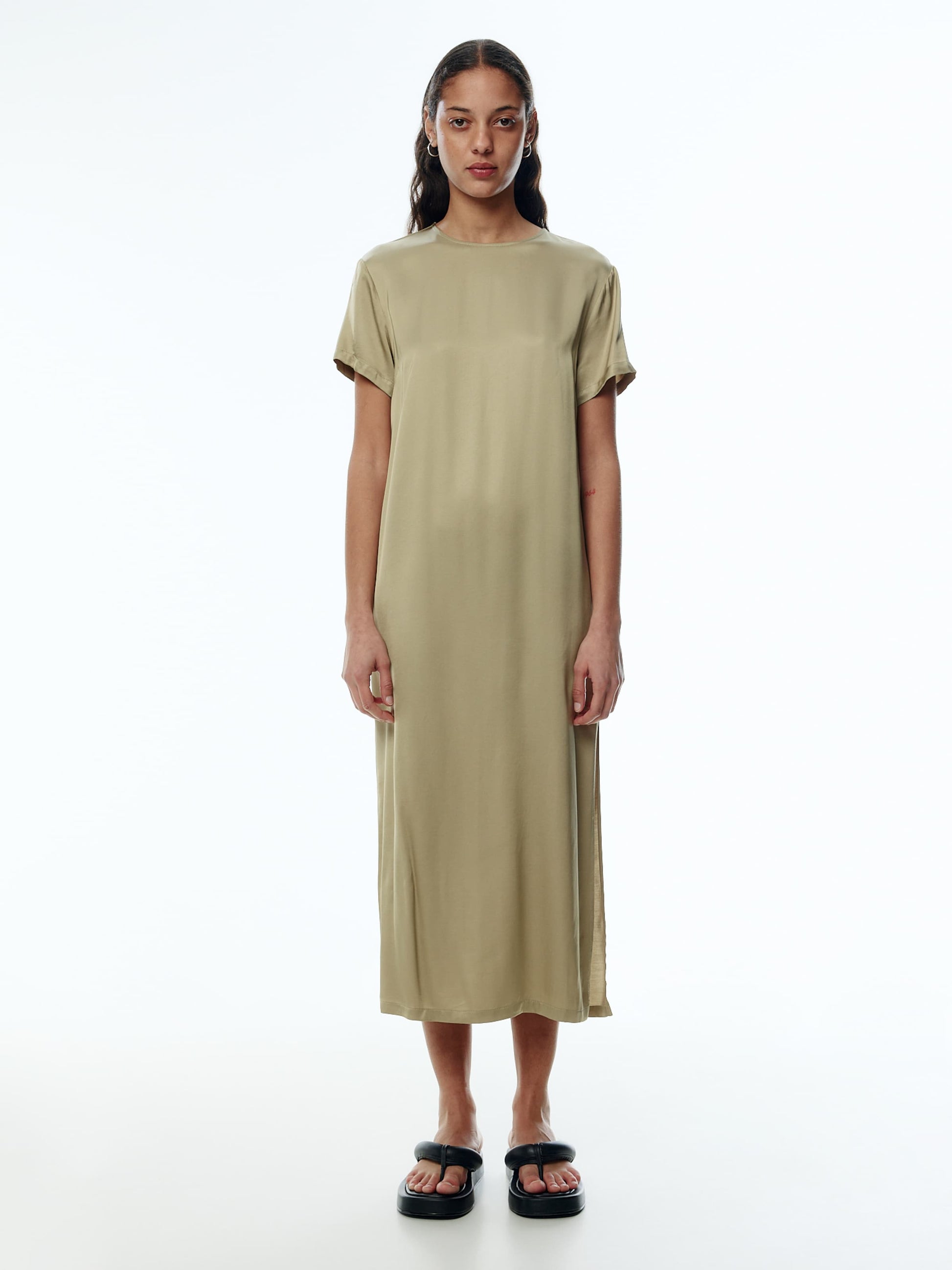EDITED Maxi Jurken Jurk Polly Dames Beige
