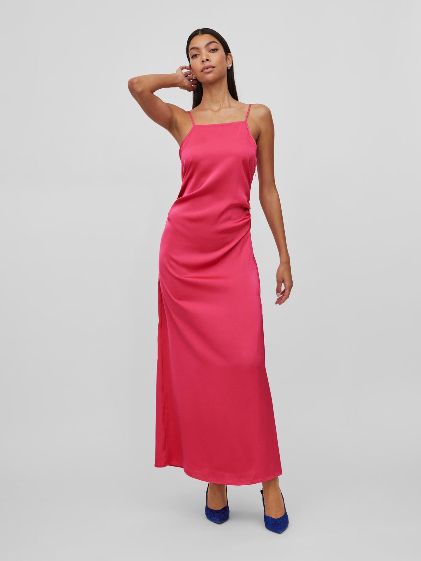 Vila Maxi Jurken Jurk Ravenna Dames Magenta