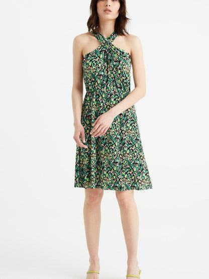 WE FASHION Zomerjurken Zomerjurk Dames Groen / Lichtgroen