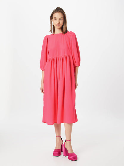 Lollys Laundry Midi Jurken Jurk Marion Dames Neonroze