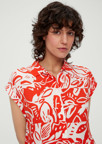 S.Oliver Blousejurken Blousejurk Dames Oranje