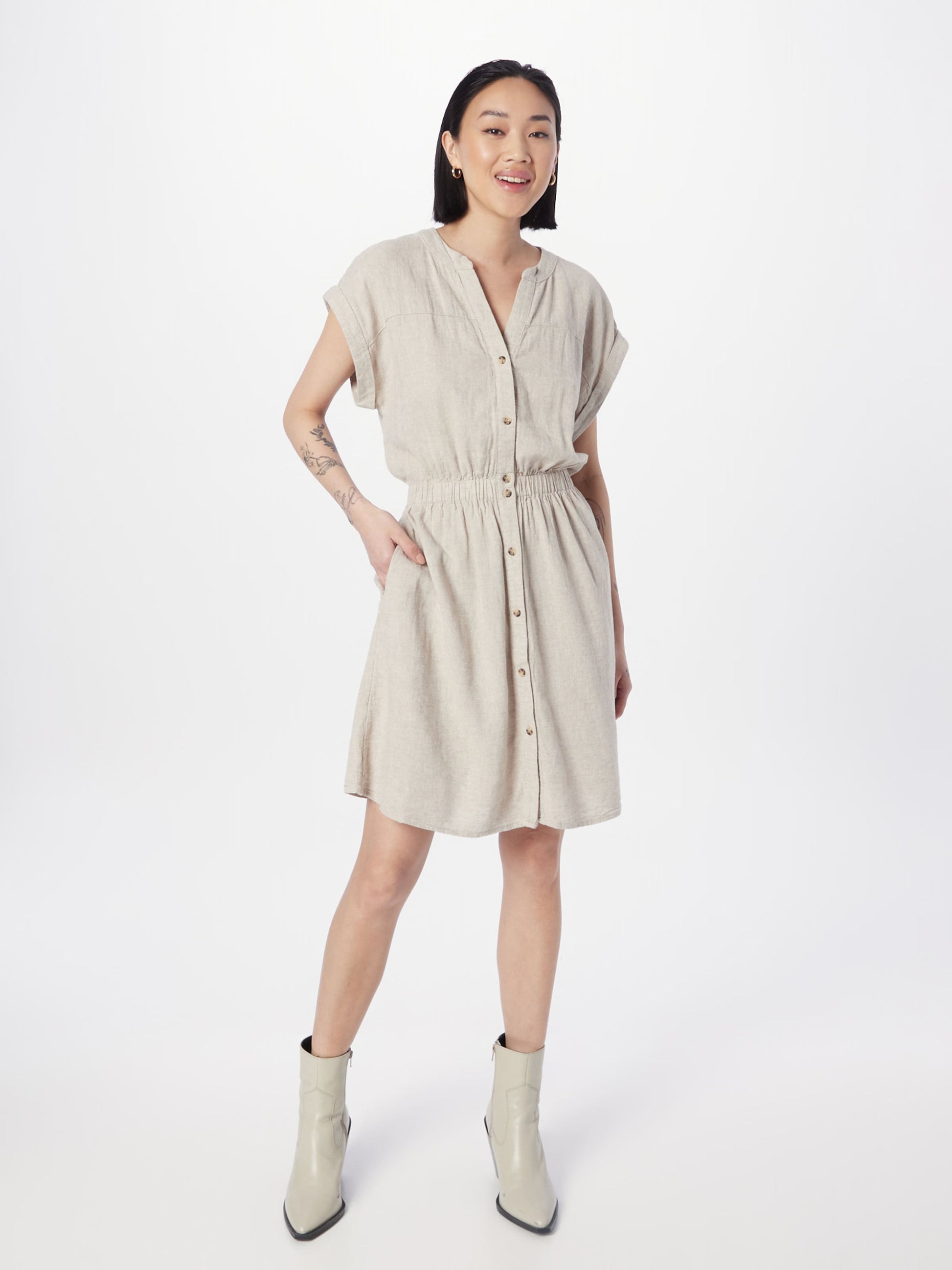 MOSS COPENHAGEN Blousejurken Blousejurk Karima Dames Sand