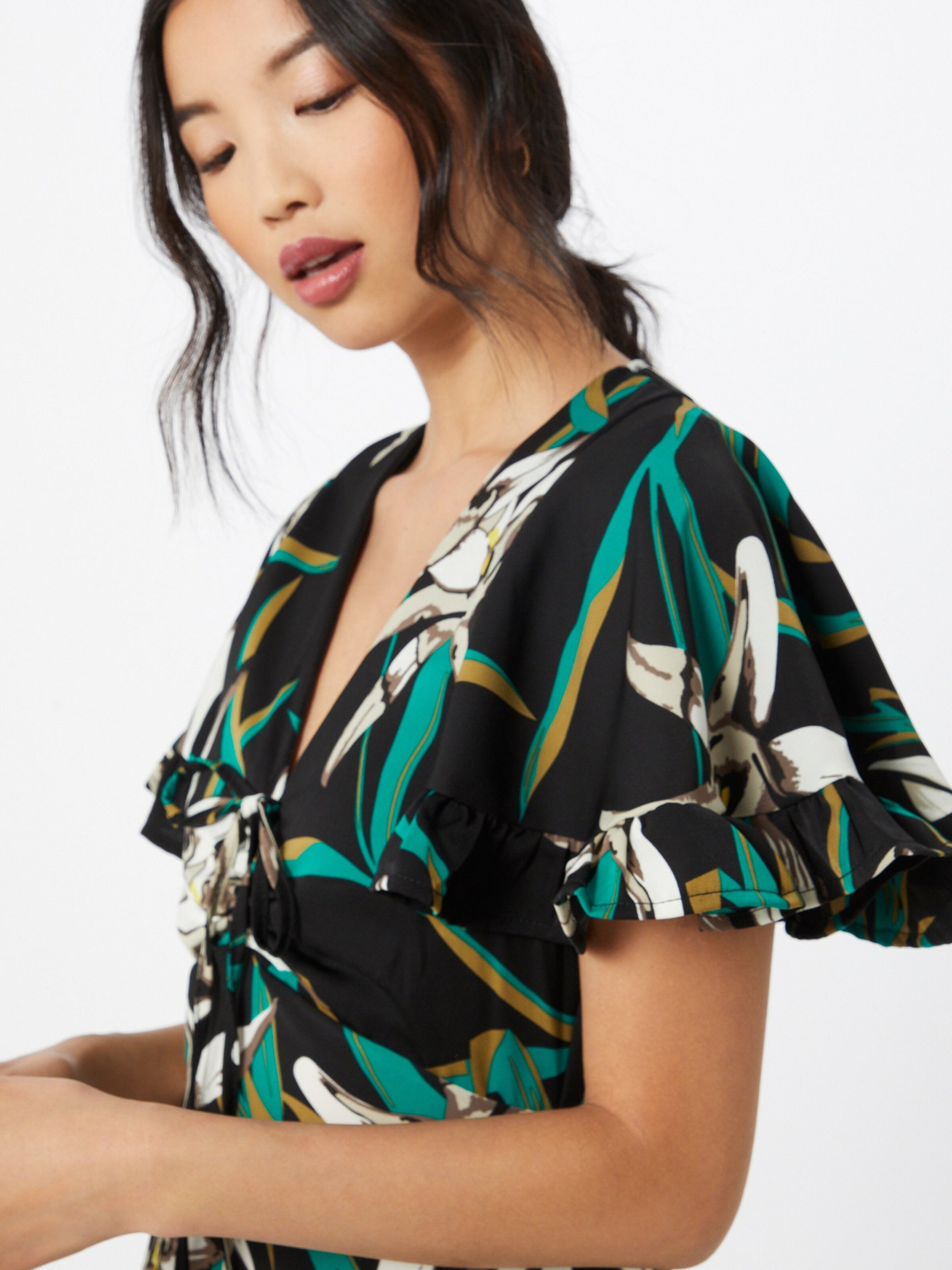 AX Paris Mini Jurken Jurk Tropical Dames Zwart