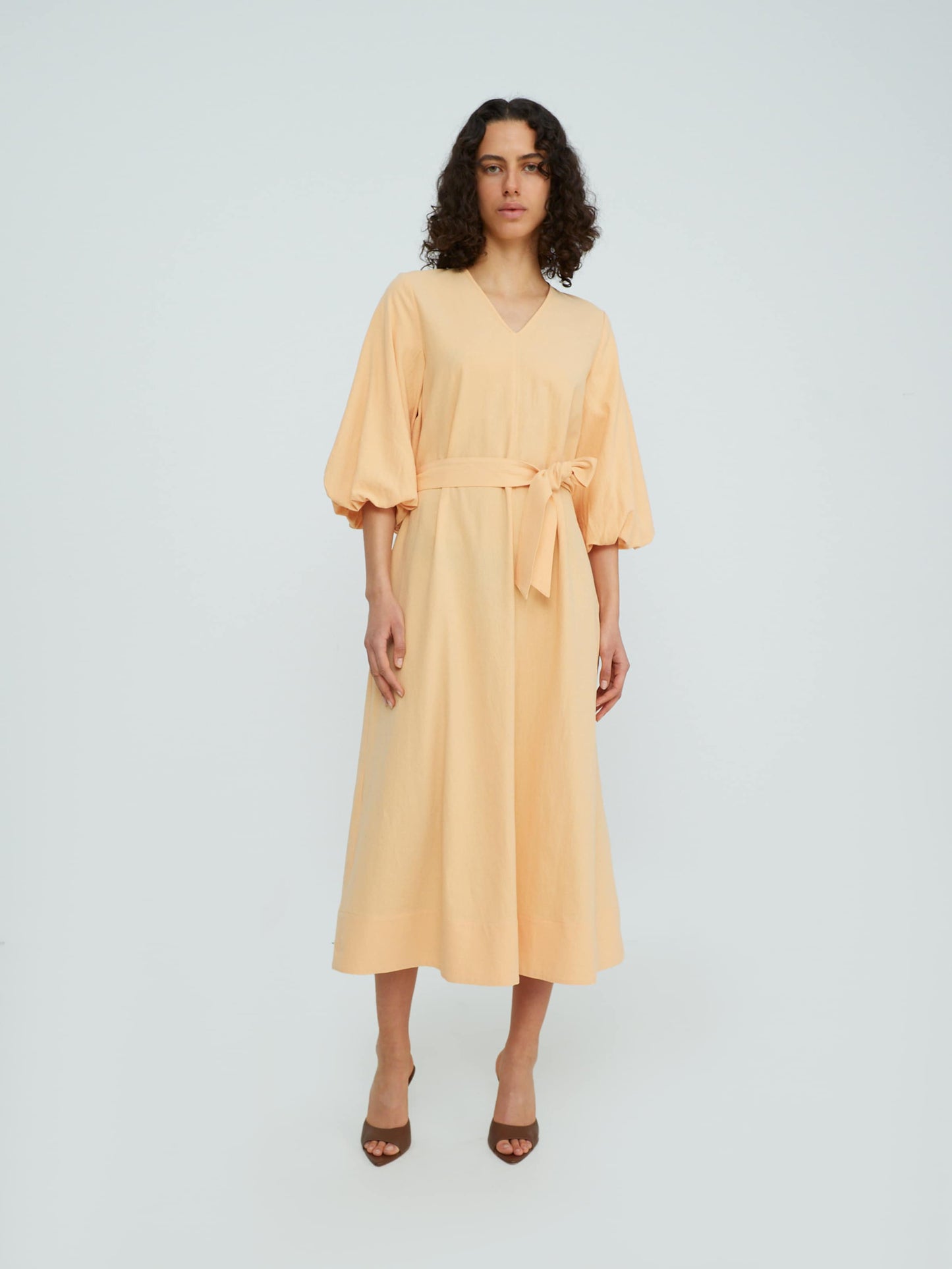 EDITED Maxi Jurken Jurk Caya Dames Lichtoranje