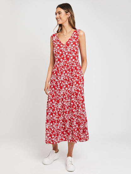 Threadbare Zomerjurken Zomerjurk Dames Rood