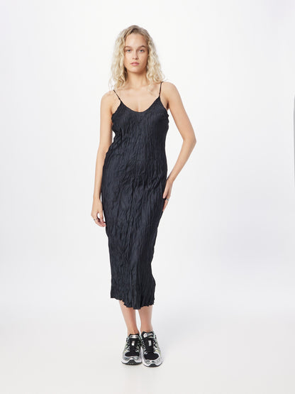 WEEKDAY Midi Jurken Jurk Lea Dames Zwart