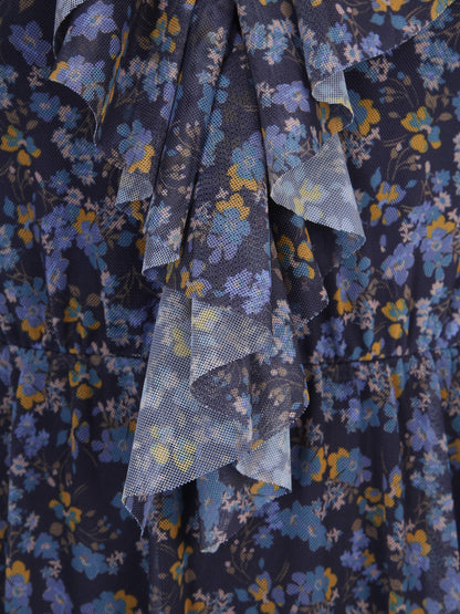  Midi Jurken Jurk Dames Duifblauw