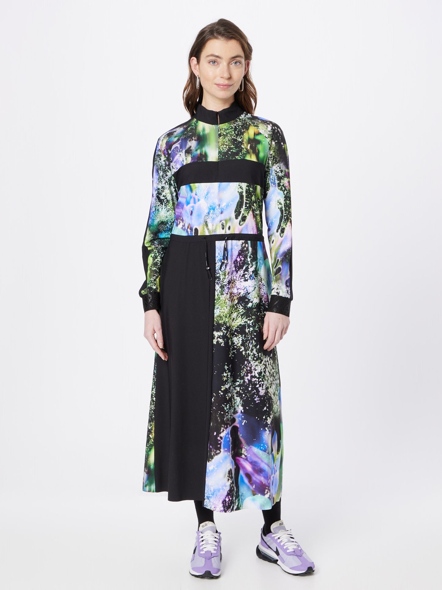  Maxi Jurken Jurk Flower Dames Jade Groen / Lichtgroen