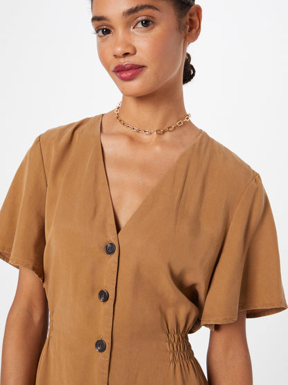 ONLY Blousejurken Blousejurk MAGNE Dames Bruin