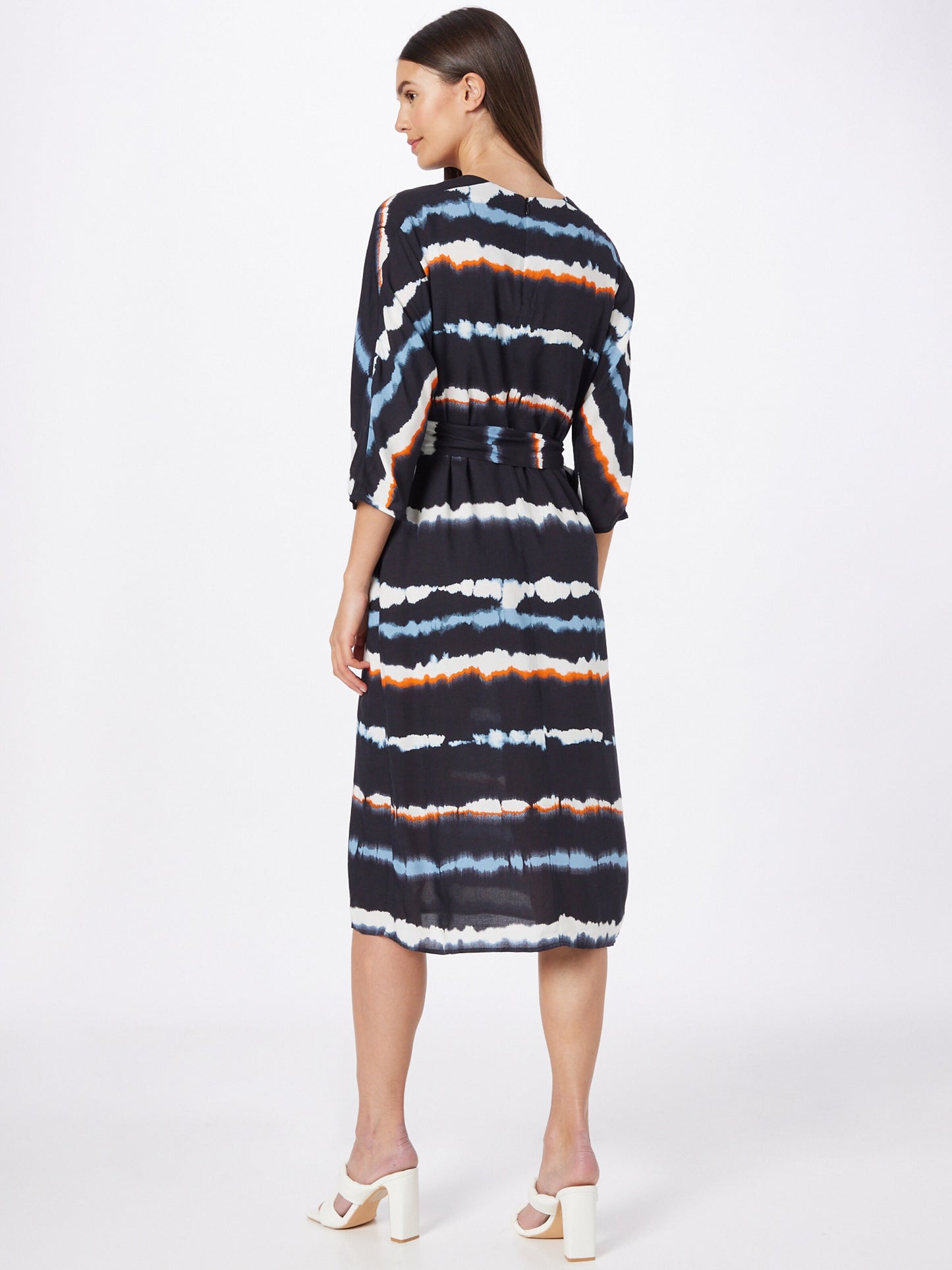Taifun Midi Jurken Jurk Dames Marine / Lichtblauw