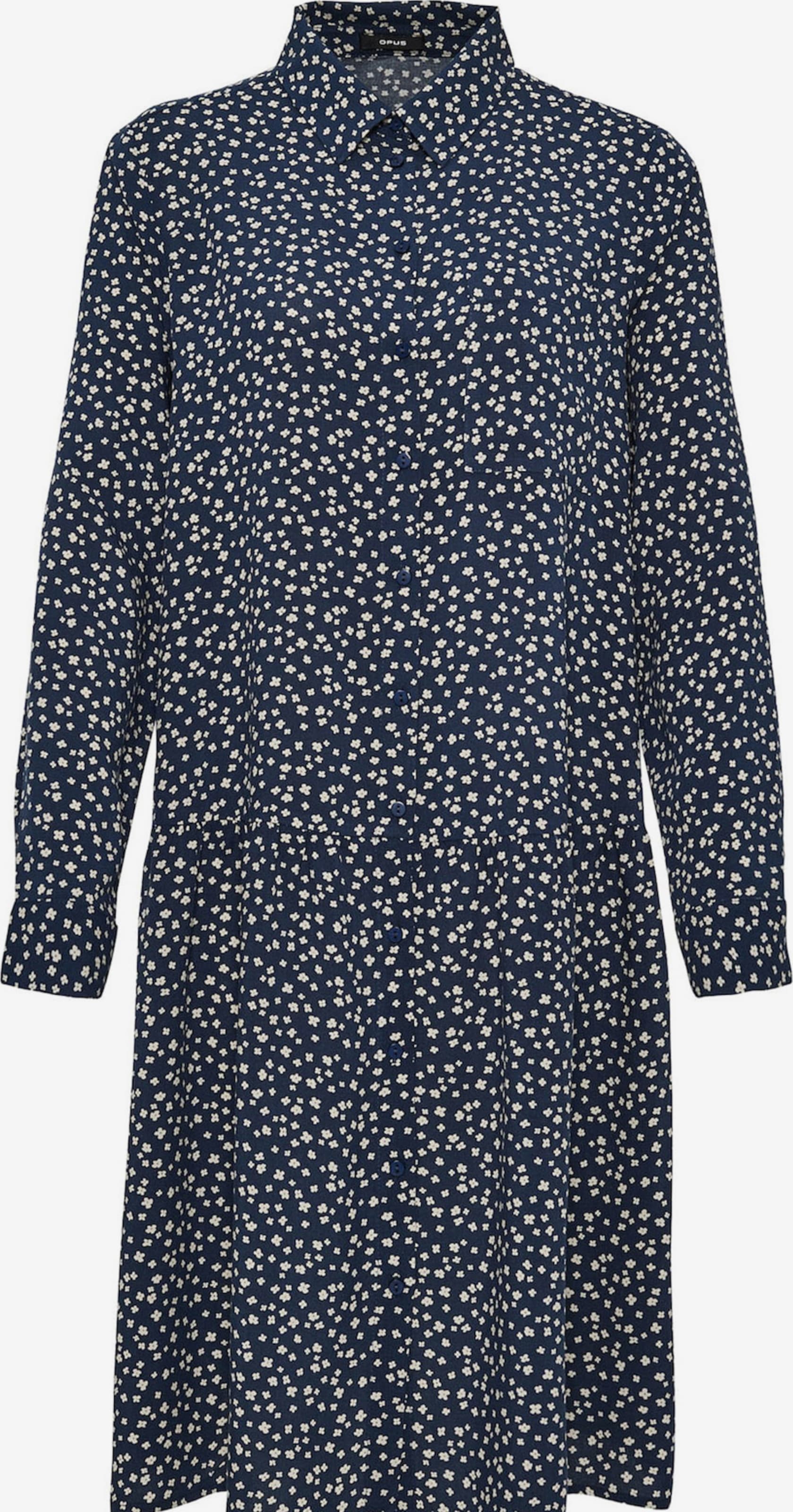OPUS Blousejurken Blousejurk Wilio Dames Donkerblauw