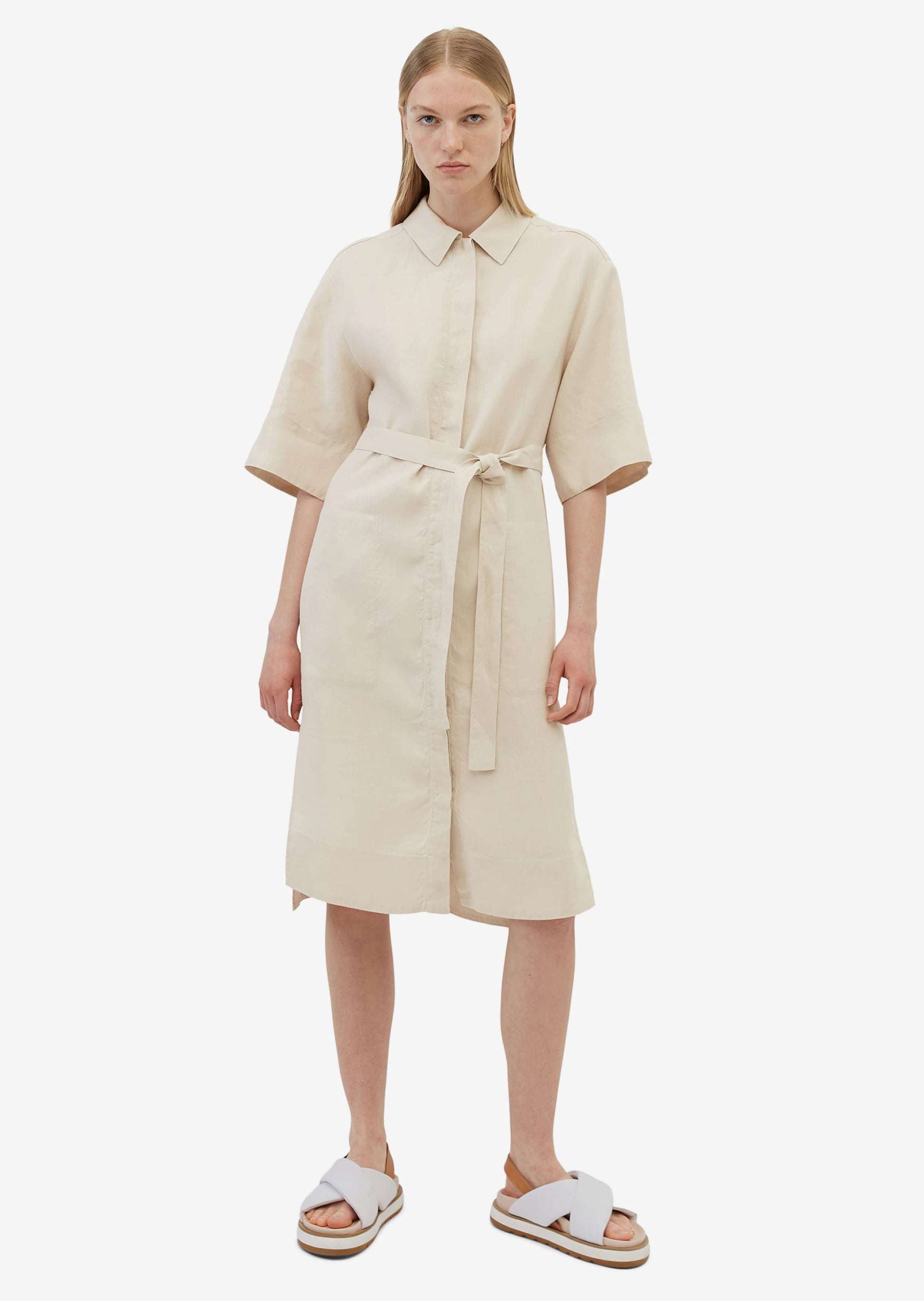 Marc O'Polo Blousejurken Blousejurk Dames Crème