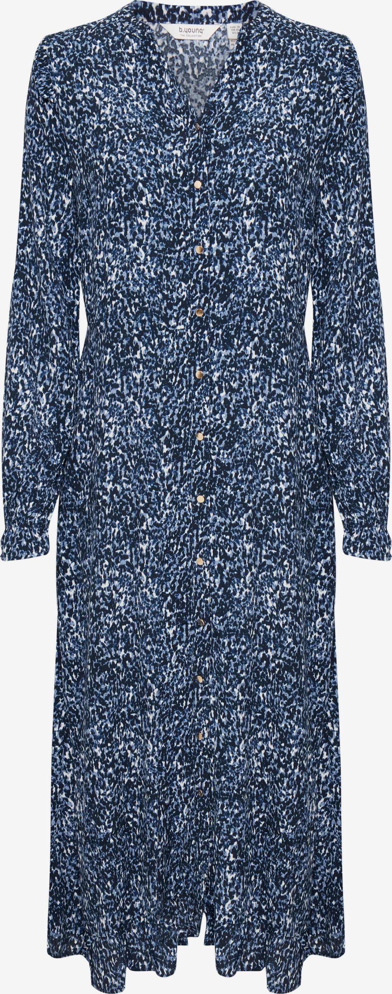 B.young Blousejurken Blousejurk BYFLOURI NATURE DRESS Dames Blauw