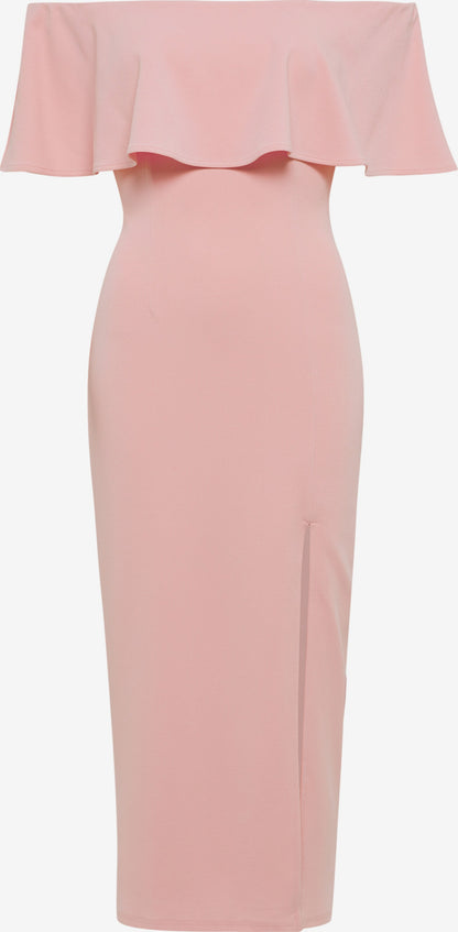 Tussah Midi Jurken Jurk ELLY Dames Pink