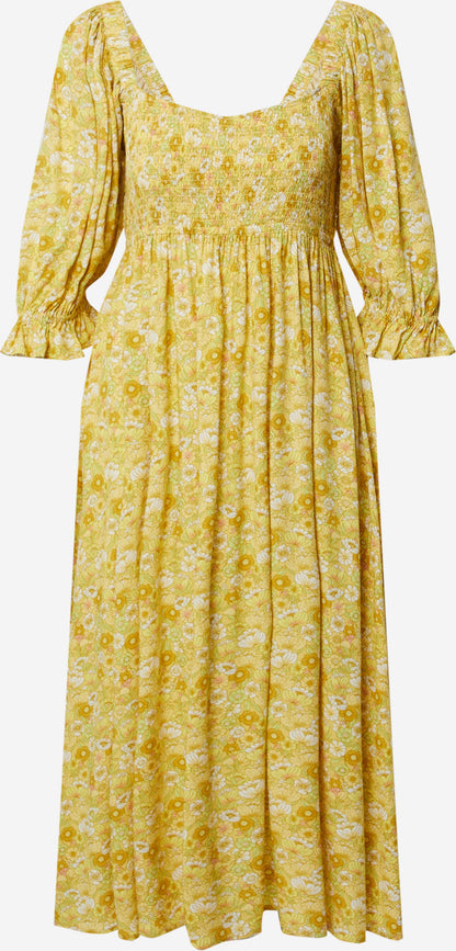 EDITED Blousejurken Blousejurk Maleah Dames Mosterd / Honing