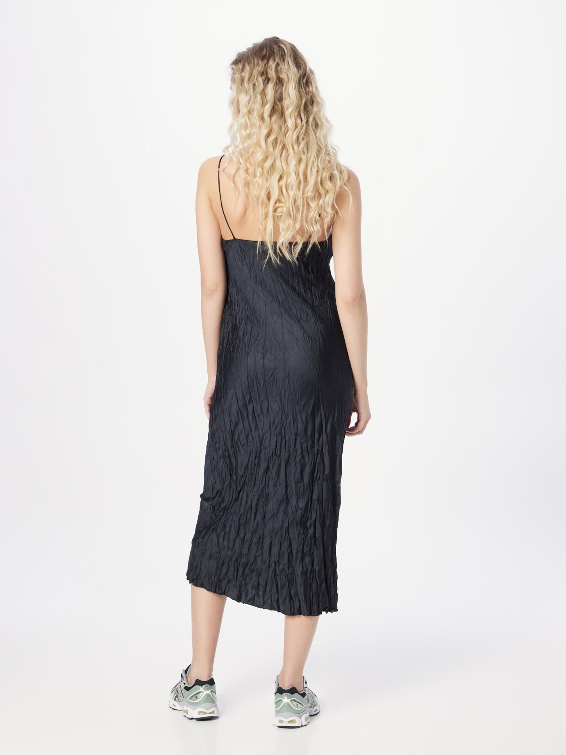 WEEKDAY Midi Jurken Jurk Lea Dames Zwart